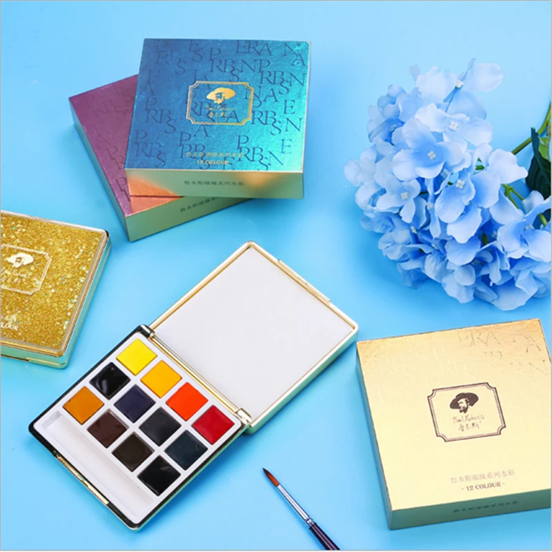Premium 12 Colors Solid Water Color Paint Set Non-Toxic Pigment Paint Gift Box For Artist Painting Watercolors Art Supplies
Premium 12 Colors Solid Water Color Paint Set Non-Toxic Pigment Paint Gift Box For Artist Painting Watercolors Art Supplies