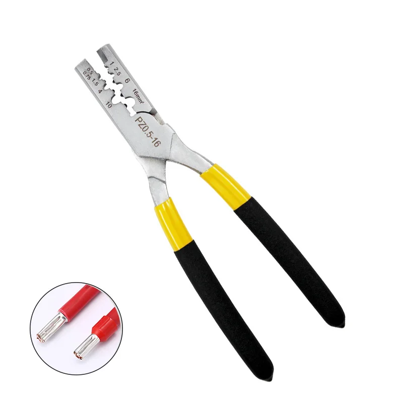 Germany style crimping plier for terminal 0.5-16mm2 cable end sleeve crimping tools PZ0.5-16
Germany style crimping plier for terminal 0.5-16mm2 cable end sleeve crimping tools PZ0.5-16