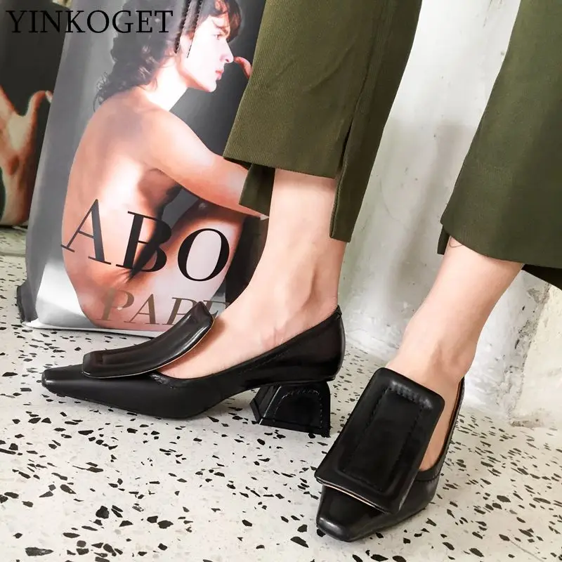 YINKOGET new fashion brand genuine leather square toe thick heel women shoes party women shoes high quality office ladies shoes
YINKOGET new fashion brand genuine leather square toe thick heel women shoes party women shoes high quality office ladies shoes