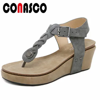 CONASCO Rome Style Women Sandals Wedges High Heels Platforms Summer Shoes Woman Quality Party Wedding Shoes New Ladies Pumps
CONASCO Rome Style Women Sandals Wedges High Heels Platforms Summer Shoes Woman Quality Party Wedding Shoes New Ladies Pumps