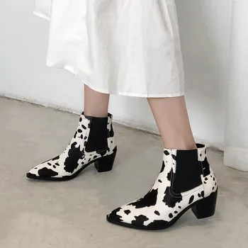 Pointed Toe Women Short Autumn Boots Black Mixed White Ladies Ankle Booties Handmade Botines Femmes Low Heels Zapatillas Mujer
Pointed Toe Women Short Autumn Boots Black Mixed White Ladies Ankle Booties Handmade Botines Femmes Low Heels Zapatillas Mujer