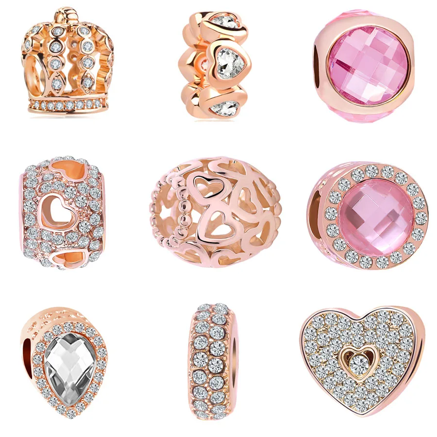 2018 new free shipping 1pc european rose gold pink heart crown waterdrop spacer diy bead Fit Pandora Charm Bracelet EL046
2018 new free shipping 1pc european rose gold pink heart crown waterdrop spacer diy bead Fit Pandora Charm Bracelet EL046