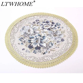 LTWHOME Blue Flower Embroidered Cutwork 12" Doily Satin Fabric Round Table Placemat,Coaster
LTWHOME Blue Flower Embroidered Cutwork 12" Doily Satin Fabric Round Table Placemat,Coaster