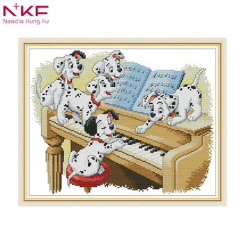 Canvas DMC Counted Cross Stitch Kits printed Cross-stitch set Embroidery Needlework-Five Dalmatians playing the piano for home
Canvas DMC Counted Cross Stitch Kits printed Cross-stitch set Embroidery Needlework-Five Dalmatians playing the piano for home