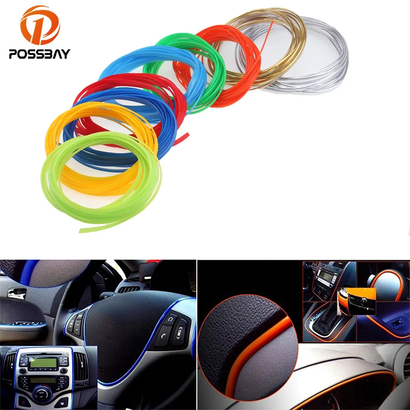 POSSBAY 5M Car Styling Car Door Dashboard Air Outlet Steering Wheel Styling Interior Decoration Line Strips Moulding Trims Strip
POSSBAY 5M Car Styling Car Door Dashboard Air Outlet Steering Wheel Styling Interior Decoration Line Strips Moulding Trims Strip