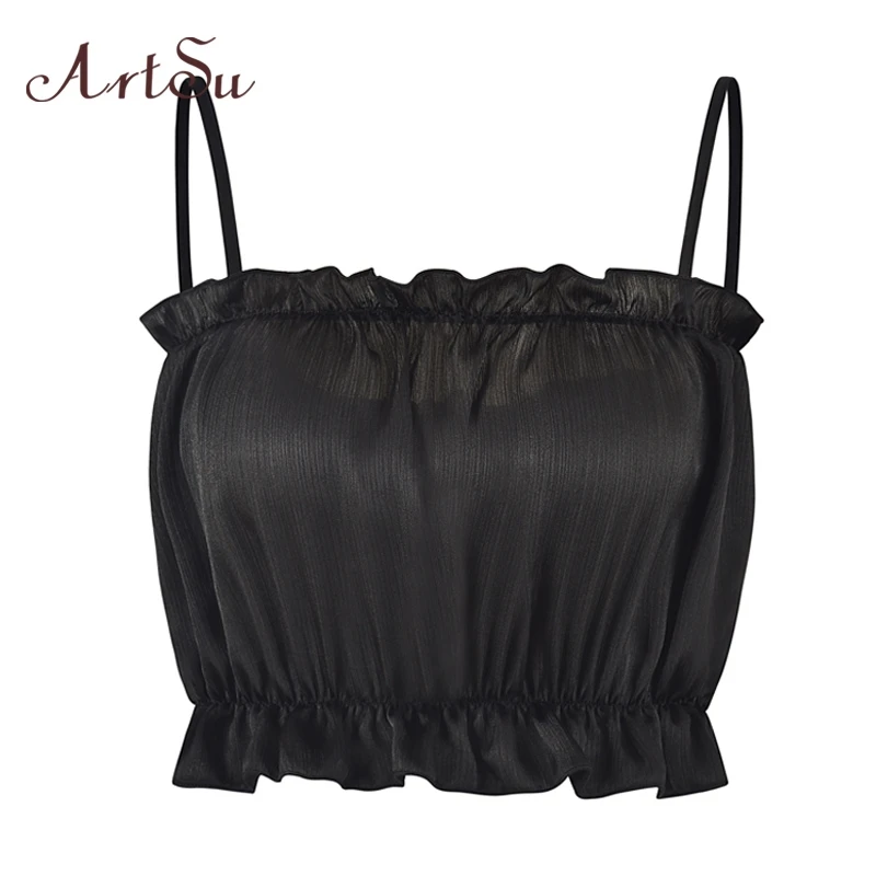 ArtSu 2019 Strapless Ruffle Top Tank Sleeveless Off Shoulder Crop Top Summer Sexy Shirt Women Tees Satin Top Vest ASVE20180
ArtSu 2019 Strapless Ruffle Top Tank Sleeveless Off Shoulder Crop Top Summer Sexy Shirt Women Tees Satin Top Vest ASVE20180