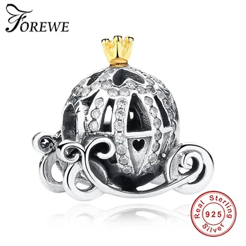 925 Sterling Silver Charm Cinderella Pumpkin Carriage Gold Crown Beads Fit Original Charm Bracelet Authentic Jewelry
925 Sterling Silver Charm Cinderella Pumpkin Carriage Gold Crown Beads Fit Original Charm Bracelet Authentic Jewelry