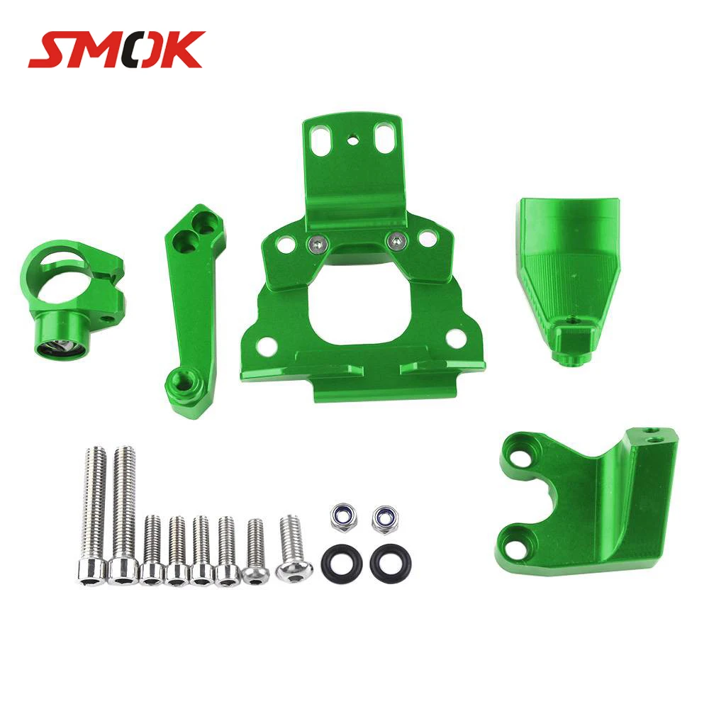 SMOK Motorcycle Accessories CNC Aluminum Adjustable Steering Damper Stabilizer Bracket Mount Kit For Kawasaki Z650 2017
SMOK Motorcycle Accessories CNC Aluminum Adjustable Steering Damper Stabilizer Bracket Mount Kit For Kawasaki Z650 2017