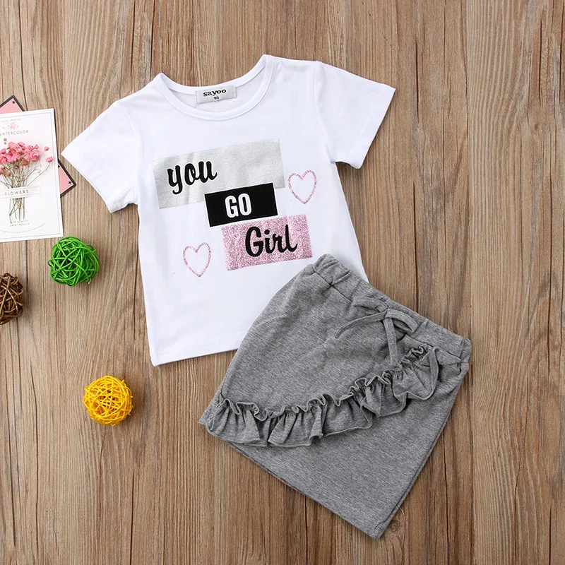 toddler girl clothes fashion cute t-shirt skirt set girls clothes set short sleeve letter print t-shirt
toddler girl clothes fashion cute t-shirt skirt set girls clothes set short sleeve letter print t-shirt