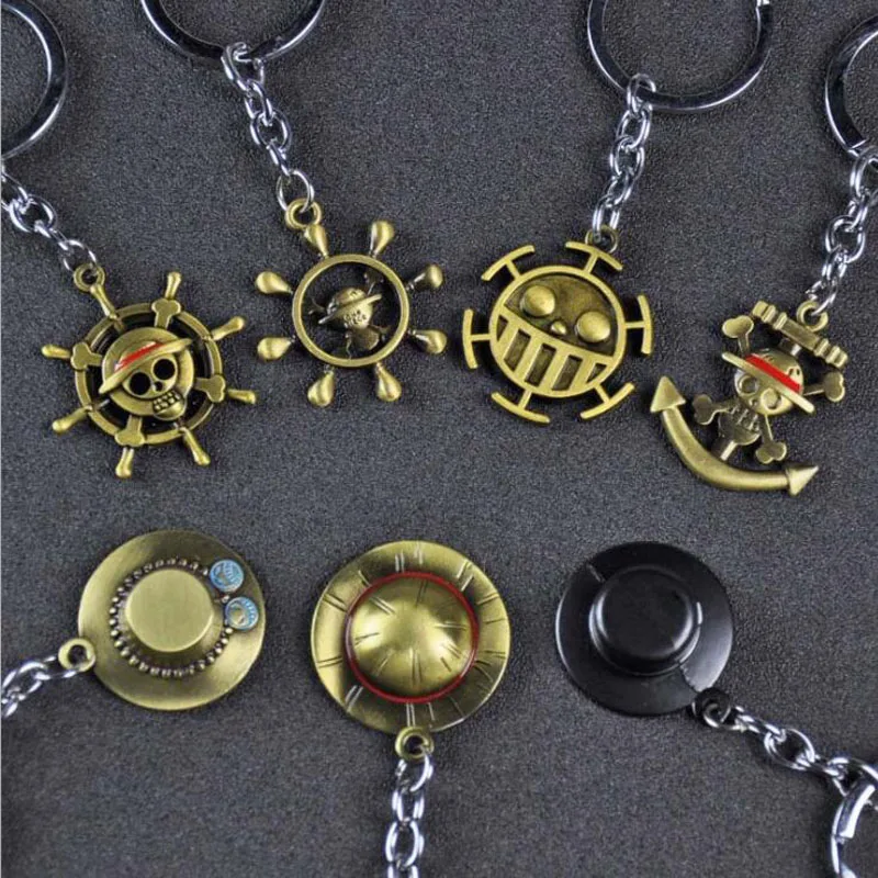10pcs/lot Fashion Jewelry Keychain One Piece Monkey D. Luffy Straw Hat Rudder Skull Pendant Key Chains For Fans Party Gift
10pcs/lot Fashion Jewelry Keychain One Piece Monkey D. Luffy Straw Hat Rudder Skull Pendant Key Chains For Fans Party Gift