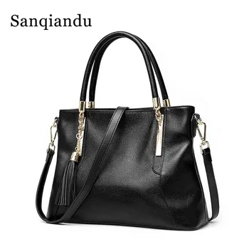 100% Genuine Leather Handbags Head Layer Cowhide Litchi Grain Women Handbags Fashion Portable Shoulder Messenger Lags Ladies Bag
100% Genuine Leather Handbags Head Layer Cowhide Litchi Grain Women Handbags Fashion Portable Shoulder Messenger Lags Ladies Bag