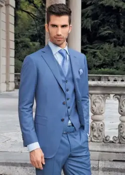 2017 Handsome Bule Formal Notch Lapel Two Buttons Men Suits Custome Homme Fashion Tuxedos High Quality (Jacket+Pant+Vest+Tie)
2017 Handsome Bule Formal Notch Lapel Two Buttons Men Suits Custome Homme Fashion Tuxedos High Quality (Jacket+Pant+Vest+Tie)