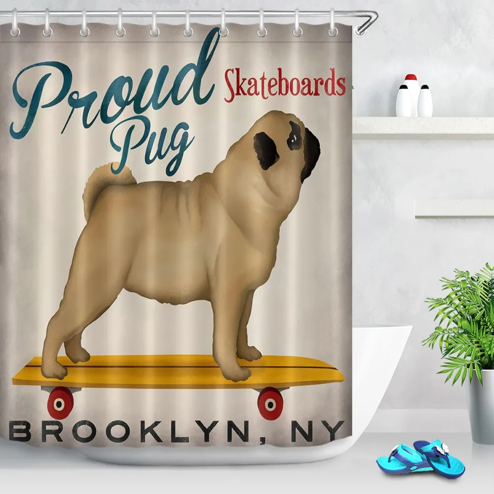 LB Funny SharPei Dog Skateboard Brooklyn Shower Curtain Luxury Custom Farmhouse Waterproof Bathroom Fabric For Men Bathtub Decor
LB Funny SharPei Dog Skateboard Brooklyn Shower Curtain Luxury Custom Farmhouse Waterproof Bathroom Fabric For Men Bathtub Decor