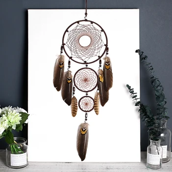 2018 New Arrival Eagle Hair Bell Hanging Ornaments Interior Decoration Three-ring Dream Catcher Bedroom Living Room Wall Pendant
2018 New Arrival Eagle Hair Bell Hanging Ornaments Interior Decoration Three-ring Dream Catcher Bedroom Living Room Wall Pendant