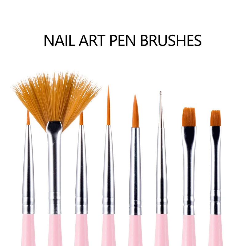 Maphie 8Pcs/Lot Painting Nail Brush Pen Tools Pink Handle Nail Art Pen DIY Nail Design Rhinestone Dotting Pen Kits
Maphie 8Pcs/Lot Painting Nail Brush Pen Tools Pink Handle Nail Art Pen DIY Nail Design Rhinestone Dotting Pen Kits