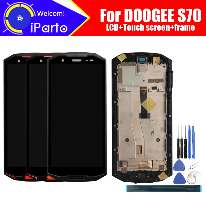 5.99 inch DOOGEE S70 LCD Display + Touch Screen Digitizer + Frame Assembly 100% Original LCD + Touch Digitizer for S70+ Tools
5.99 inch DOOGEE S70 LCD Display + Touch Screen Digitizer + Frame Assembly 100% Original LCD + Touch Digitizer for S70+ Tools