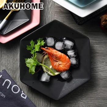 Ceramic Dinner Plates Beef Plate Tableware Hexagonal Matte Dessert Dish Simple and Creative Salad Cutter Dishes Akuhome
Ceramic Dinner Plates Beef Plate Tableware Hexagonal Matte Dessert Dish Simple and Creative Salad Cutter Dishes Akuhome
