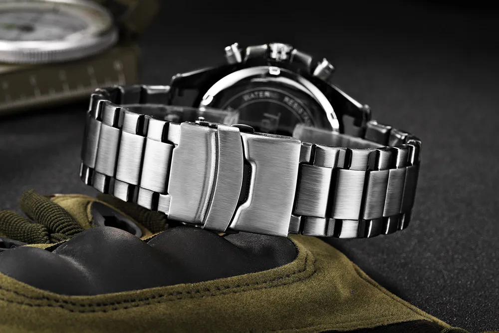 Temeite Military Watch Men Stainless Steel Mens Watches Top Brand Luxury Waterproof Quartz Wristwatch Male Chronograph Relogio Temeite Military Watch Men Stainless Steel Mens Watches Top Brand Luxury Waterproof Quartz Wristwatch Male Chronograph Relogio