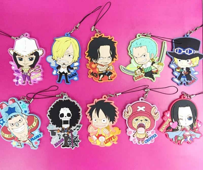 9 pcs/set One Piece Figures Luffy,Chopper,Zoro,BROOK,Ace,Boa Hancock Genuine pvc Figure phone strap/Keychain Pendant Toys
9 pcs/set One Piece Figures Luffy,Chopper,Zoro,BROOK,Ace,Boa Hancock Genuine pvc Figure phone strap/Keychain Pendant Toys