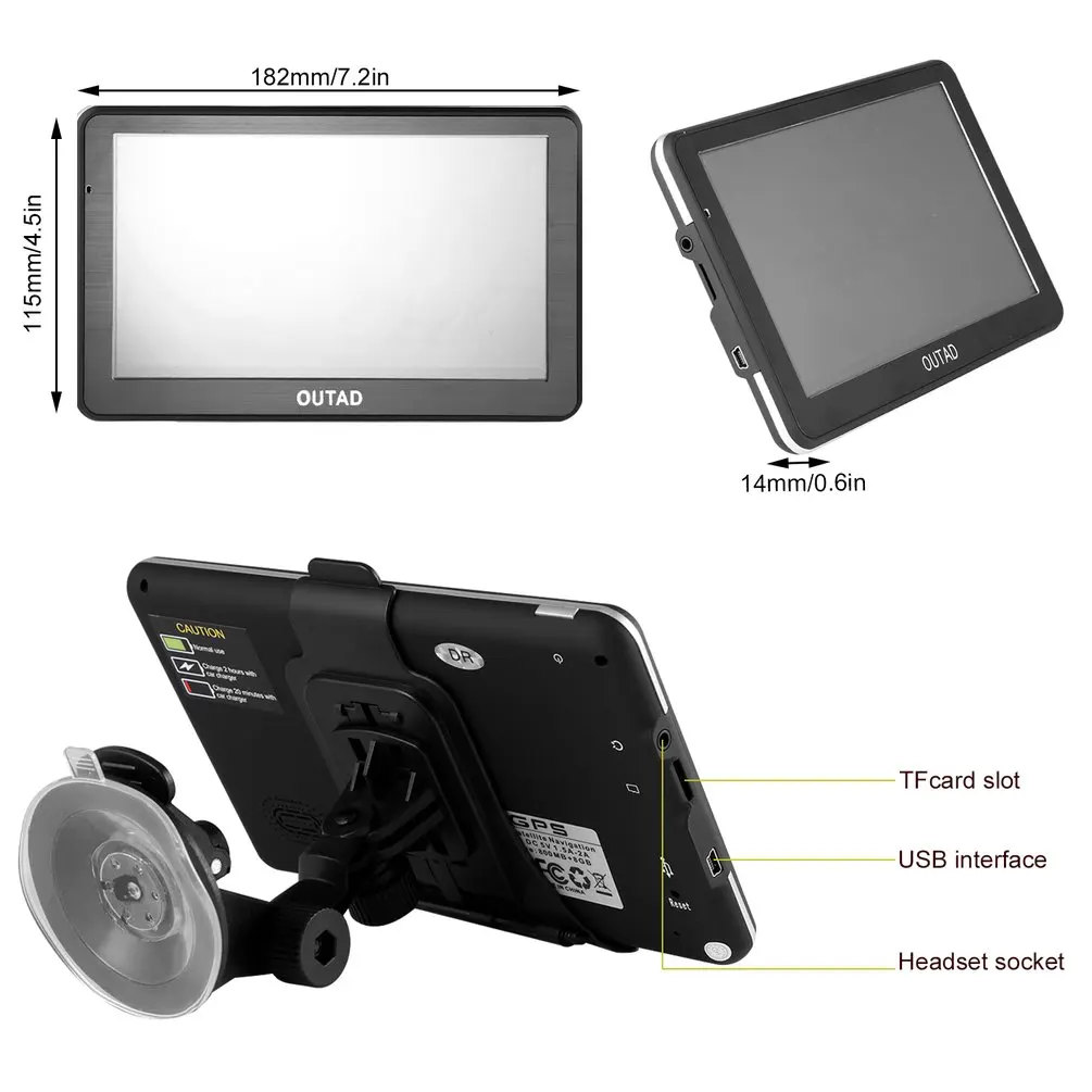 7 inch LCD Display GPS Navigation Durable 8GB Memory Card High-accuracy Touch-screen High-sensitivity Receiver Module US Map
7 inch LCD Display GPS Navigation Durable 8GB Memory Card High-accuracy Touch-screen High-sensitivity Receiver Module US Map