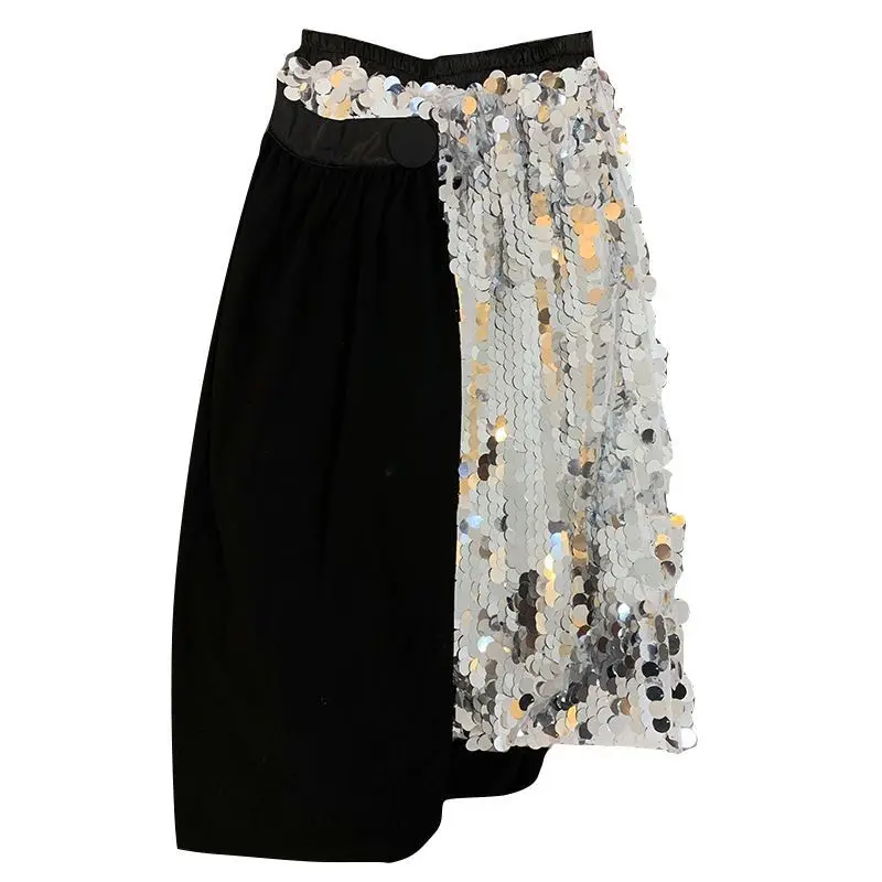 2019 spring new elastic waist fish scale sequins stitching cloth trend small woman skirt
2019 spring new elastic waist fish scale sequins stitching cloth trend small woman skirt