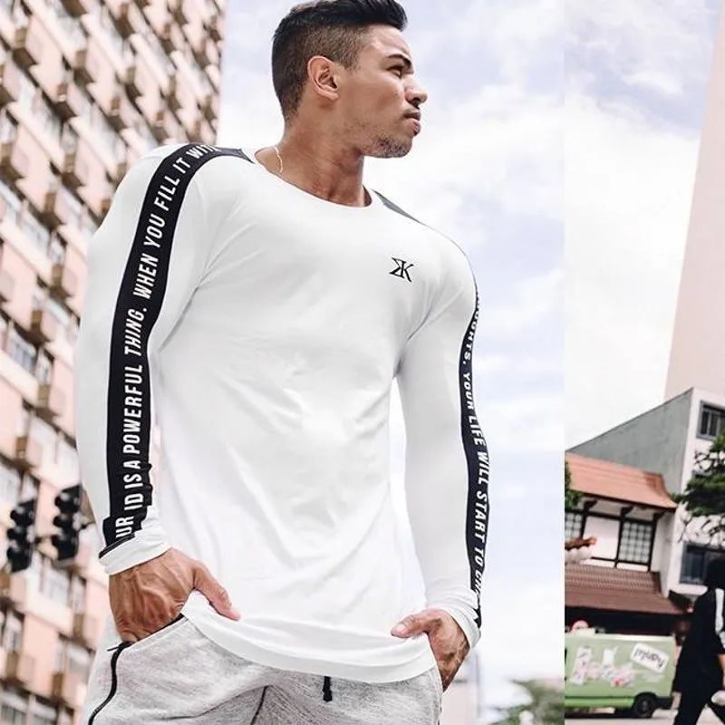 Long Sleeve T Shirt Men Cotton T-Shirt (9)