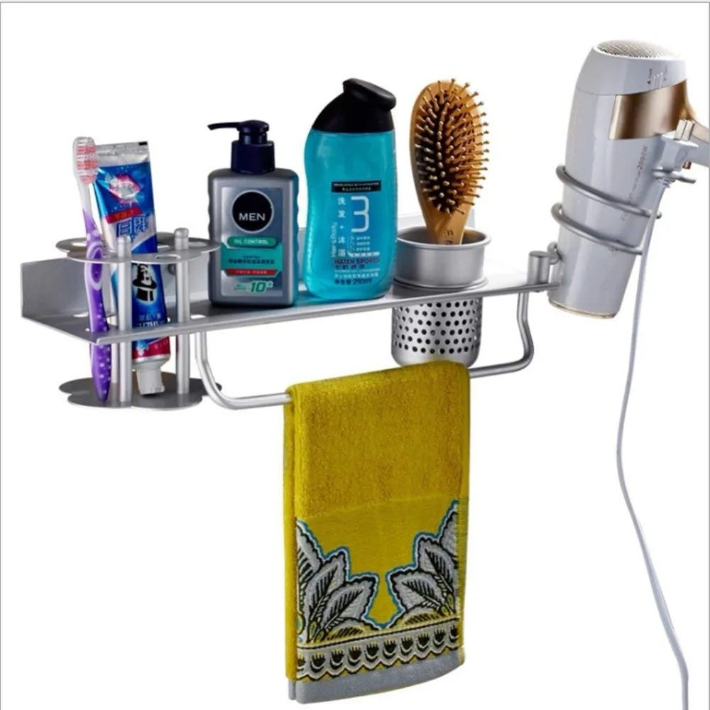 Multifunctional Bathroom Organizer & Storage Wall Mount Toothbrush Hair Dryer Holder Wall Shelf with Storage Cup for Blow Dryer
Multifunctional Bathroom Organizer & Storage Wall Mount Toothbrush Hair Dryer Holder Wall Shelf with Storage Cup for Blow Dryer