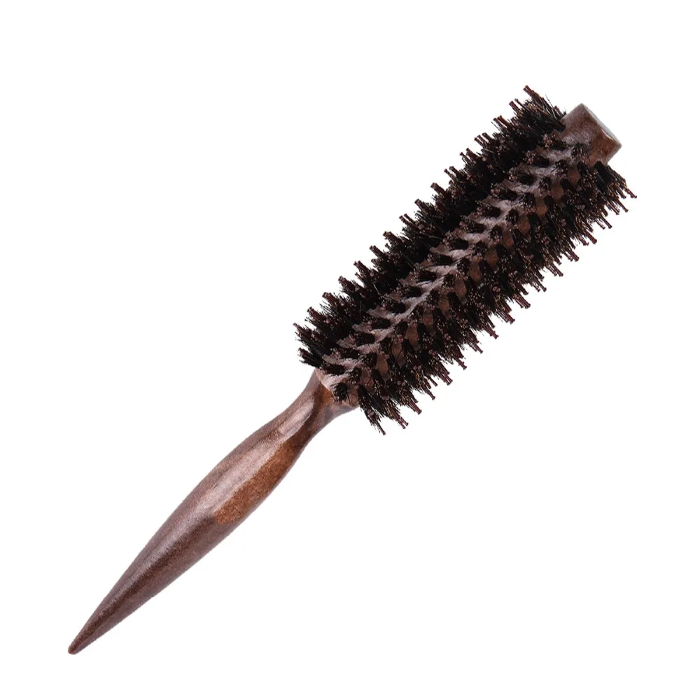 

Portable Curly Hair Comb Round Wooden Handle Bristle Anti-static Hairdressing Tangling Brush Pro Salon Barber Hairstyling Tools