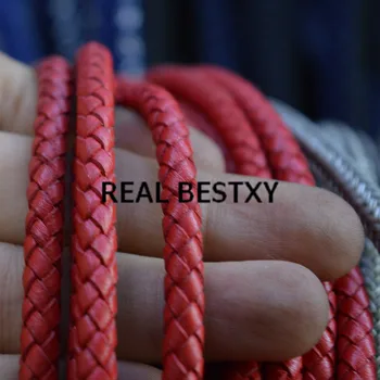 REAL BESTXY 5m/lot 5mm/red Braided Leather Bolo Cord Round Genuine Leather Strip For Necklace Bracelet real leather cords hot
REAL BESTXY 5m/lot 5mm/red Braided Leather Bolo Cord Round Genuine Leather Strip For Necklace Bracelet real leather cords hot