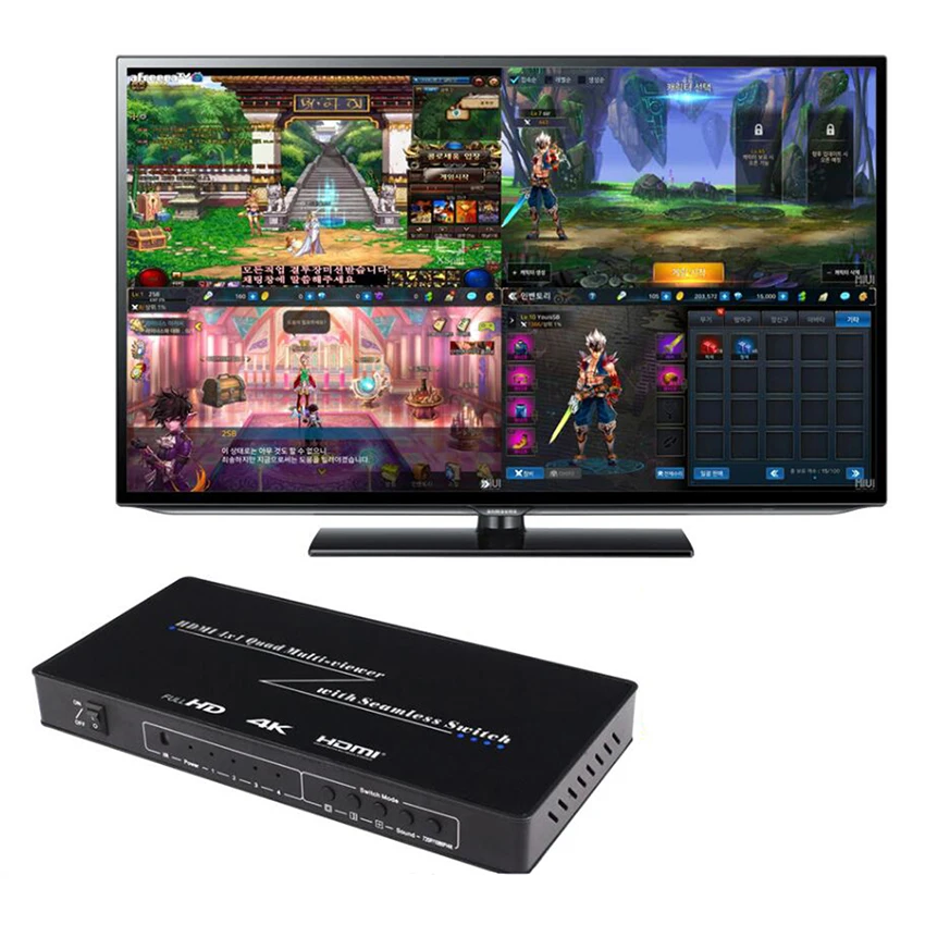 4X1 HDMI Multi-viewer HDMI Quad Screen Real Time Multiviewer with HDMI seamless Switcher function Support 3D 4K
4X1 HDMI Multi-viewer HDMI Quad Screen Real Time Multiviewer with HDMI seamless Switcher function Support 3D 4K
