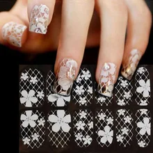 1 pcs Mulheres Prego Projeto Da Arte Do Prego Adesivos DIY Decoração Laço de Diamantes Flor Adesivos Dicas Nail Art Stamping Manicure Ferramenta(China)