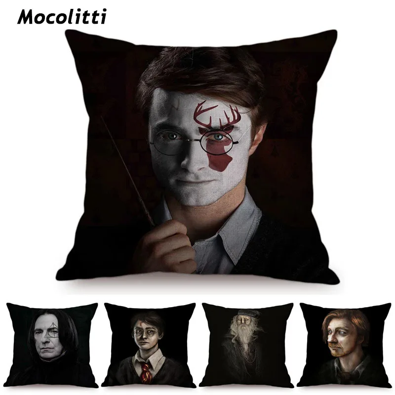Harry Potter Celebrity Self Portrait Cushion Cover Black Magician Severus Snape Principal Printing Home Decor Throw Pillow Cover
Harry Potter Celebrity Self Portrait Cushion Cover Black Magician Severus Snape Principal Printing Home Decor Throw Pillow Cover