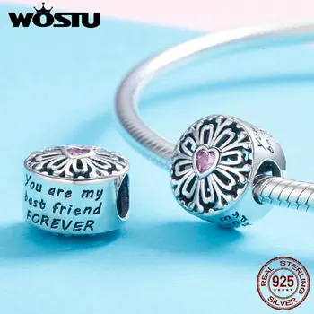 WOSTU 100% 925 Sterling Silver Pink Heart Openwork Flowers Beads Fit Original DIY Charm Bracelet Jewelry Women Gift BKC740
WOSTU 100% 925 Sterling Silver Pink Heart Openwork Flowers Beads Fit Original DIY Charm Bracelet Jewelry Women Gift BKC740
