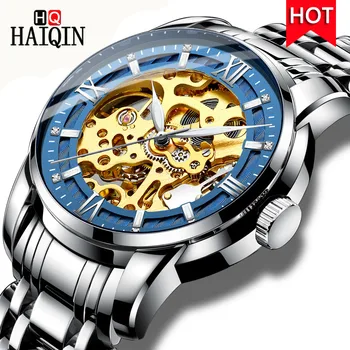 HAIQIN Top Brand Men Watches Automatic Mechanical Watch Male Tourbillon Clock Military Fashion Skeleton Watch Relogio Masculino
HAIQIN Top Brand Men Watches Automatic Mechanical Watch Male Tourbillon Clock Military Fashion Skeleton Watch Relogio Masculino