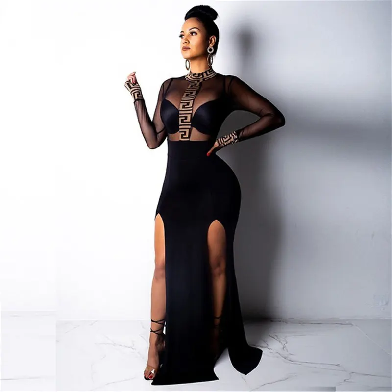 Ladies Evening Night Party Maxi Dress Women Long Sleeve Side Split Dress Sexy Mesh See Through Spring Summer Dress 14
Ladies Evening Night Party Maxi Dress Women Long Sleeve Side Split Dress Sexy Mesh See Through Spring Summer Dress 14