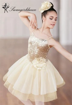 Child sparkling sequin Stage performance dance ballet tutu dress girls beige e jazz dance costome BL0039
Child sparkling sequin Stage performance dance ballet tutu dress girls beige e jazz dance costome BL0039