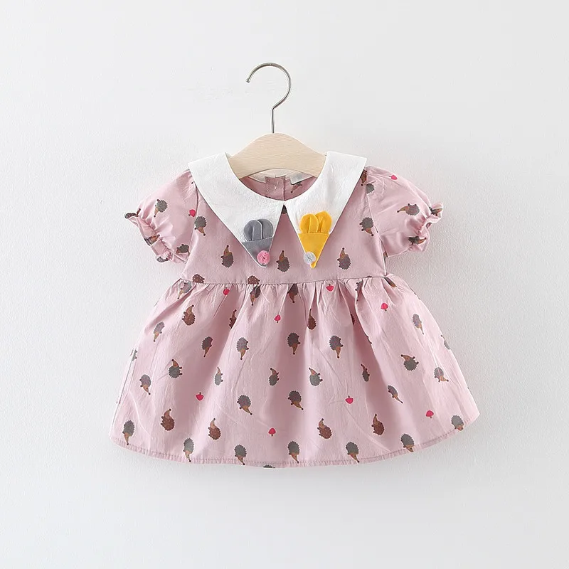 2019 Summer Baby Girls Short Sleeve Lapel Collar Hedgehog Print Cotton Pleated Princess Party Kids Dress Infant Clothes vestidos
2019 Summer Baby Girls Short Sleeve Lapel Collar Hedgehog Print Cotton Pleated Princess Party Kids Dress Infant Clothes vestidos