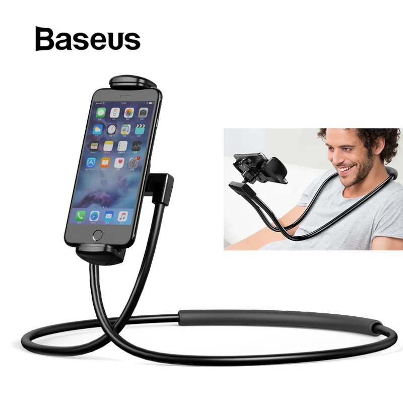 Baseus Neck Phone Holder Stand for iPhone X Xiaomi Lazy Necklace Hanging Bracket 360 Degree Flexible Phone Holder for Samsung S9
Baseus Neck Phone Holder Stand for iPhone X Xiaomi Lazy Necklace Hanging Bracket 360 Degree Flexible Phone Holder for Samsung S9