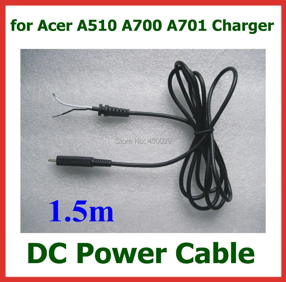 10pcs DC Power Supply Cable for Acer Iconia Tab A510 A700 A701 Tablet PC Charger DC Cable Around 1.5m
10pcs DC Power Supply Cable for Acer Iconia Tab A510 A700 A701 Tablet PC Charger DC Cable Around 1.5m