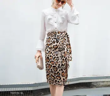 European style 2019 New arrivals summer Spring fashion women clothes solid color blouse + Leopard skirt casual suit T3272
European style 2019 New arrivals summer Spring fashion women clothes solid color blouse + Leopard skirt casual suit T3272