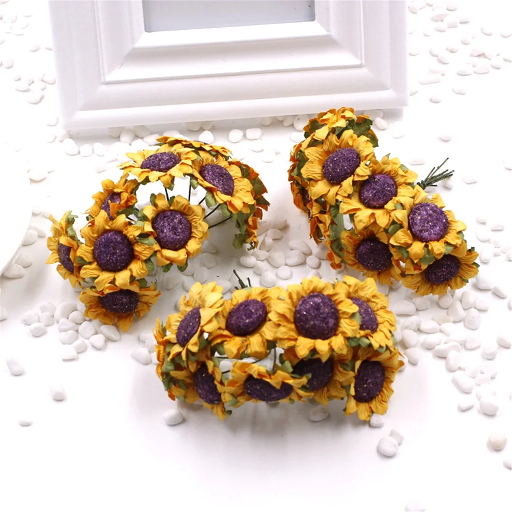 new 10pcs 3.5cm artificial paper daisies sunflower head DIY decorative gift wreath collage process simulation artificial flower
new 10pcs 3.5cm artificial paper daisies sunflower head DIY decorative gift wreath collage process simulation artificial flower