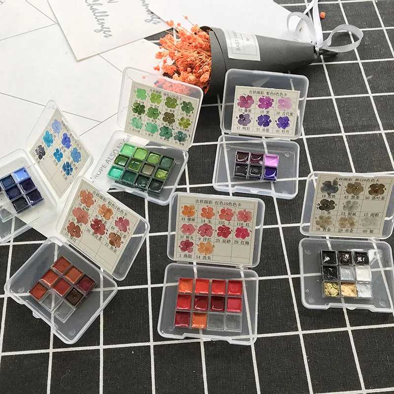 Japanese Auspicious Colors , Yellow, Red, Blue, Purple, Brown, Green, Emerald, Water, Mini Watercolor Split Trial
Japanese Auspicious Colors , Yellow, Red, Blue, Purple, Brown, Green, Emerald, Water, Mini Watercolor Split Trial