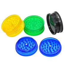 Dia.60MM 2 Camadas de Plástico Moedor Do Tabaco Herb Grinder Tabaco Spice Crusher Mão Moledor Moedor De Ervas Daninhas(China)