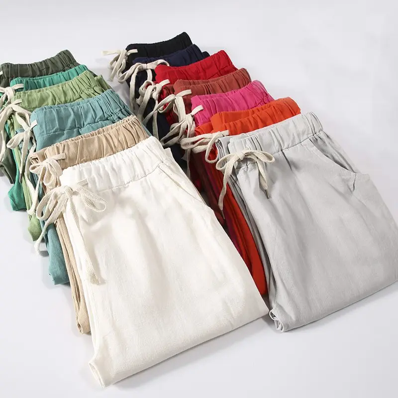 Mferlier Women Summer Pants Elastic Waist Solid 13 Candy Colors Mori Girl Summer Thin Plus Size 3XL Ankle Length Harem Pants
Mferlier Women Summer Pants Elastic Waist Solid 13 Candy Colors Mori Girl Summer Thin Plus Size 3XL Ankle Length Harem Pants