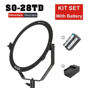 Falcon Eyes SO-28TD kit set video light 28W led panel lamp round soft Studio Light for film shooting photography CD45 Y
Falcon Eyes SO-28TD kit set video light 28W led panel lamp round soft Studio Light for film shooting photography CD45 Y