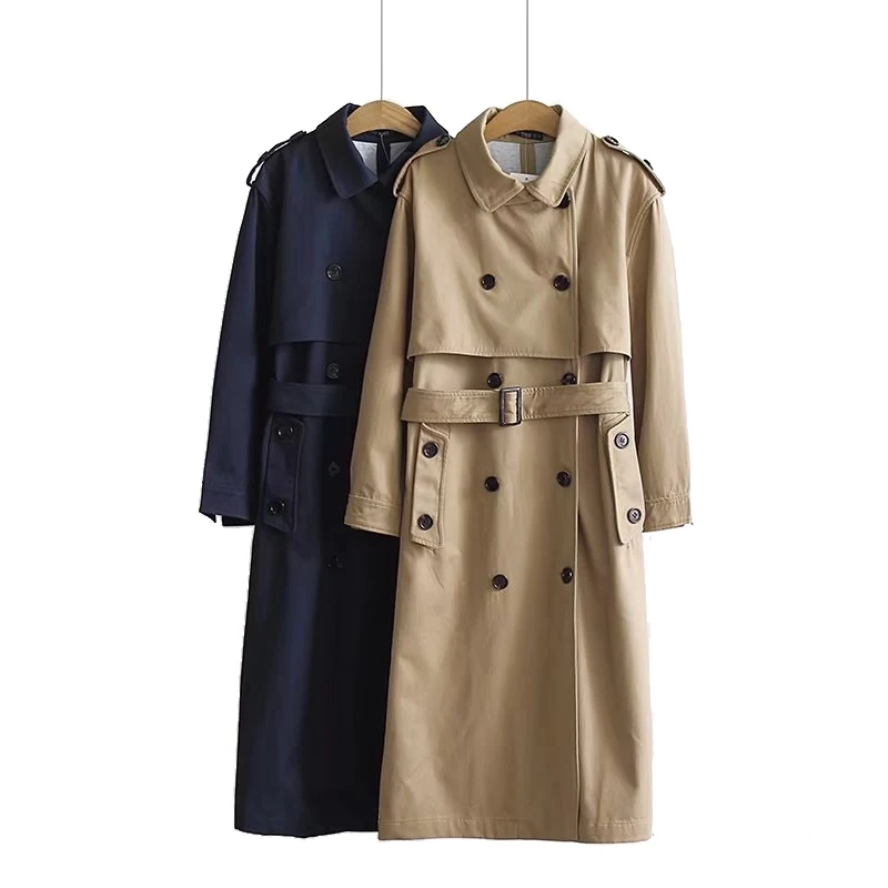 Classic Double Breasted Trench coat Women Windbreaker With Belt fashion Lady Elegant Slim long Coat Casual spring Autumn Outwear
Classic Double Breasted Trench coat Women Windbreaker With Belt fashion Lady Elegant Slim long Coat Casual spring Autumn Outwear