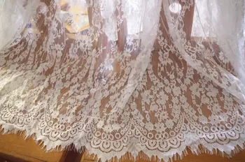 off white Chantilly lace fabric, French lace fabric with eyelash scalloped border, bridal lace fabric 3yards
off white Chantilly lace fabric, French lace fabric with eyelash scalloped border, bridal lace fabric 3yards