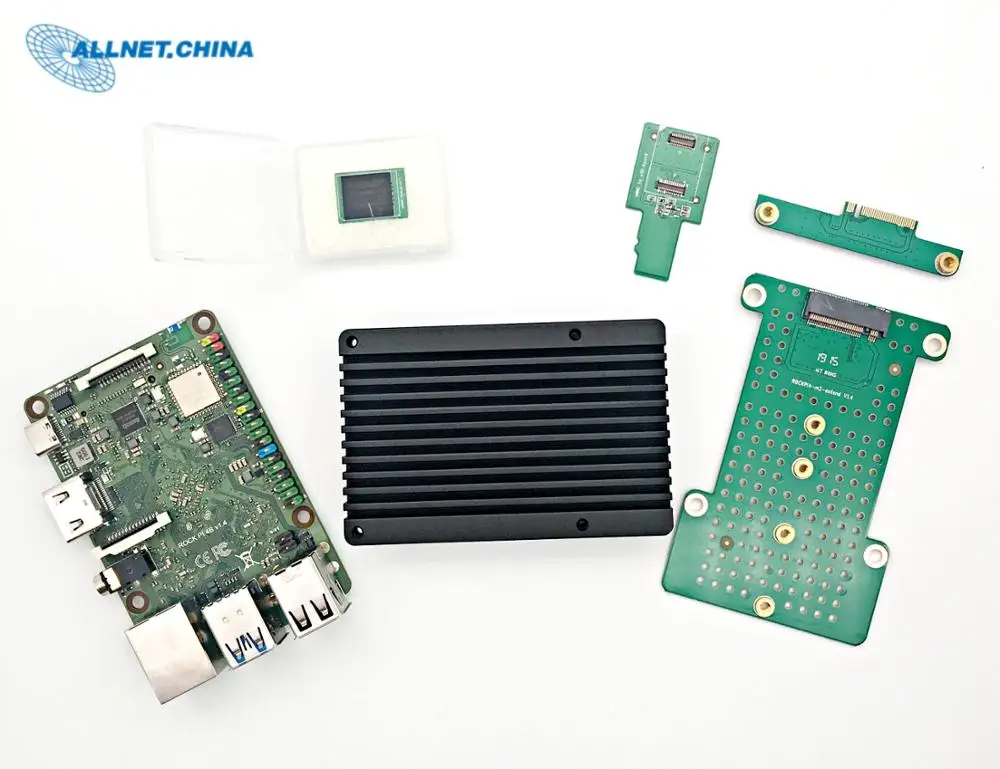 RK3399 ROCK PI 4B 4GB v1.4 development board with 4MB SPI Flash heat sink M.2 extension board 16G eMMC and eMMC to uSD board set
RK3399 ROCK PI 4B 4GB v1.4 development board with 4MB SPI Flash heat sink M.2 extension board 16G eMMC and eMMC to uSD board set