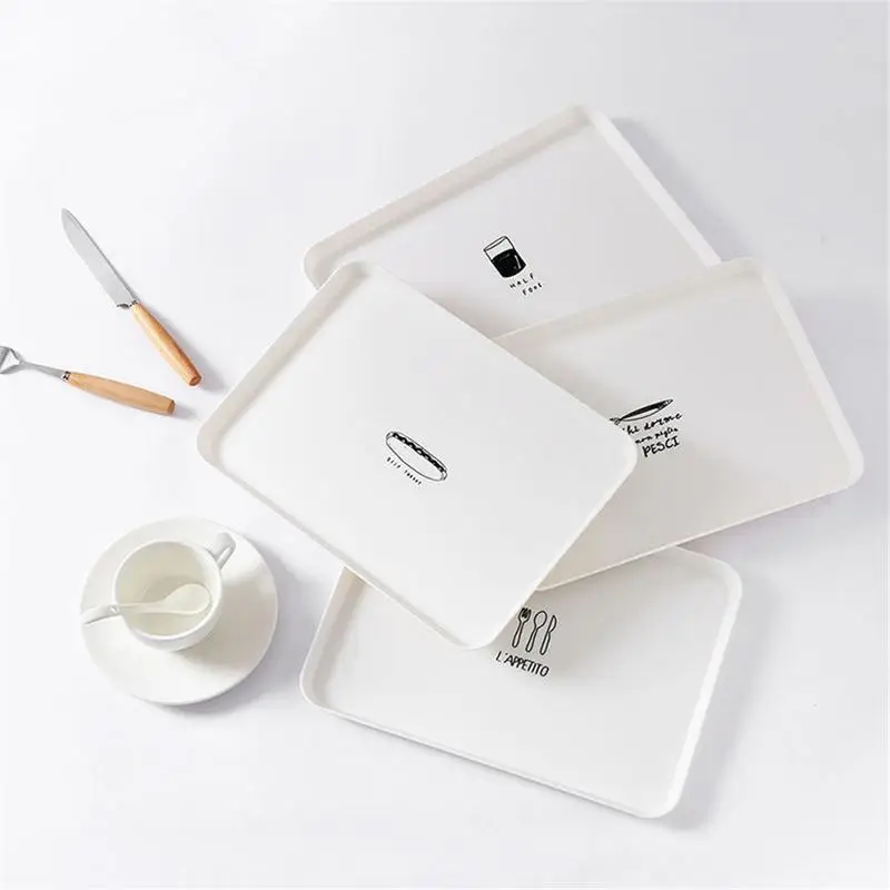 Nordic Style White Plastic Tableware Tray Tea Breakfast Bread Tray Snack Plate Storage Plates Square Accessories Cosmetics Dish
Nordic Style White Plastic Tableware Tray Tea Breakfast Bread Tray Snack Plate Storage Plates Square Accessories Cosmetics Dish