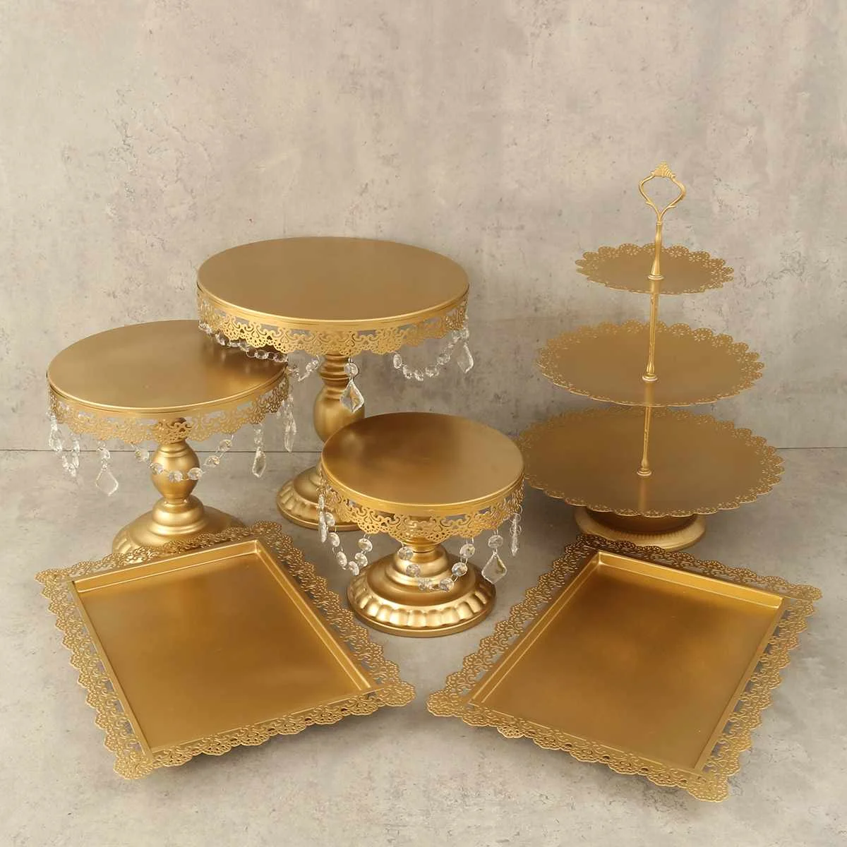 6pcs/set Gold White Metal Grand Baker Cake Stand Set Wedding Cake Tools Fondant Cake Display Kit For Party bakeware Accessory
6pcs/set Gold White Metal Grand Baker Cake Stand Set Wedding Cake Tools Fondant Cake Display Kit For Party bakeware Accessory